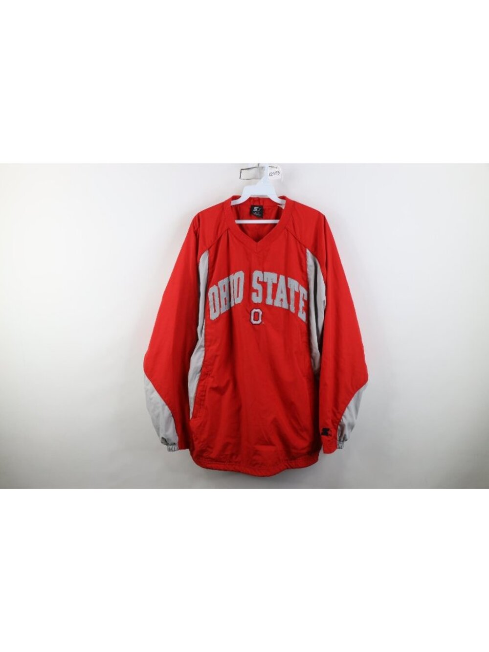 Vtg Starter Mens Medium Ohio State University Pullover Windbreaker Jacket Red